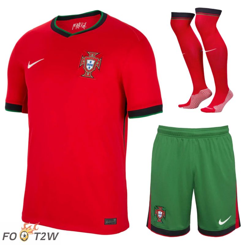 Ensemble Maillot Foot Portugal Domicile (Shorts + Chaussettes) 2024/2025