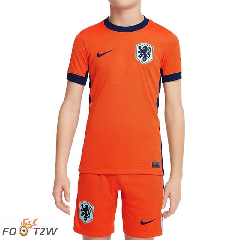 Maillot De Foot Pays-Bas Enfant Domicile UEFA Euro 2024