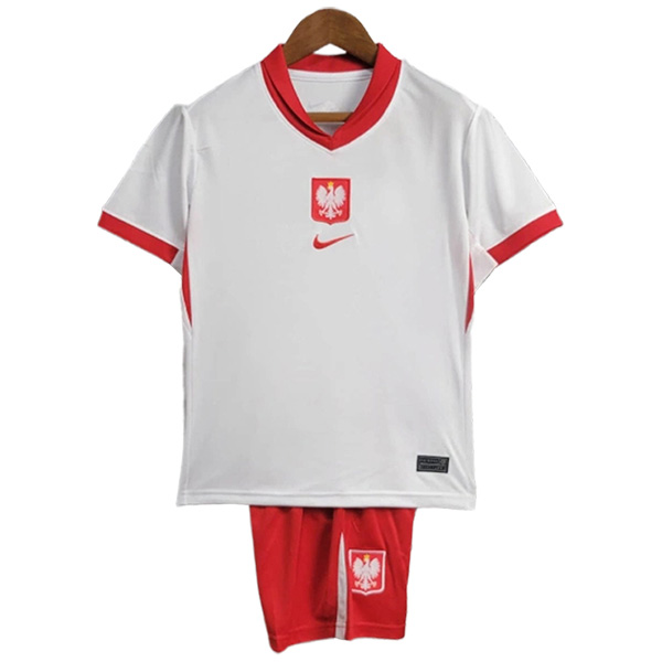 Maillot De Foot Pologne Enfant Domicile UEFA Euro 2024