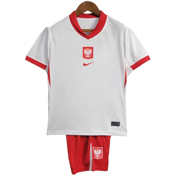 Nouveau Maillot De Foot Pologne Enfant Domicile 2024/2025