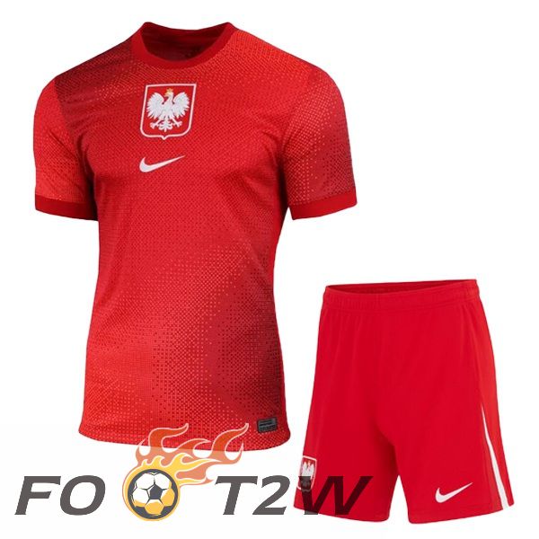 Maillot Equipe Pologne Enfant Exterieur Rouge 2024/2025