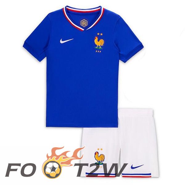 Maillot Equipe France Enfant Domicile Bleu 2024/2025