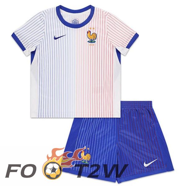 Maillot Equipe France Enfant Exterieur Blanc 2024/2025