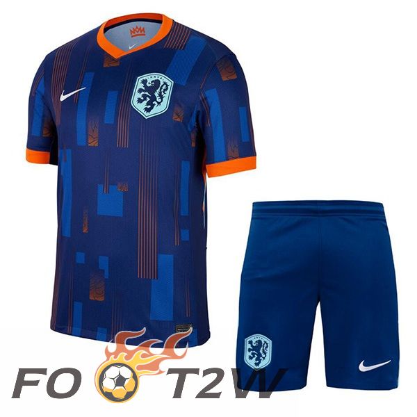 Maillot Equipe Pays-Bas Enfant Exterieur Bleu Royal 2024/2025