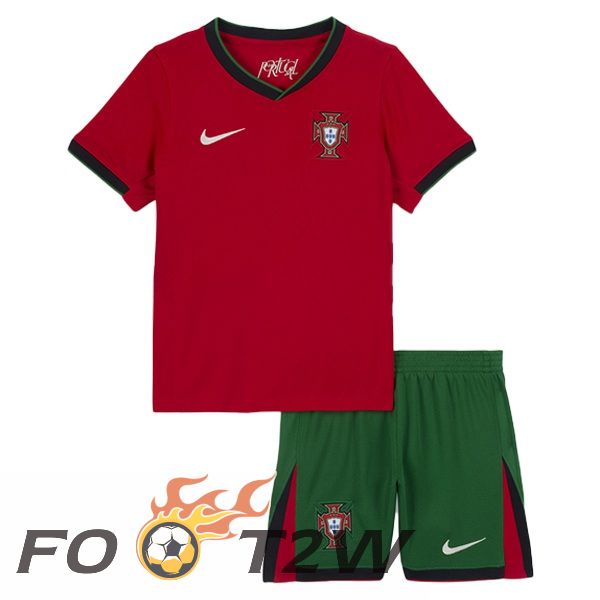 Maillot Equipe Portugal Enfant Domicile Rouge 2024/2025