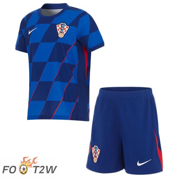 Maillot Equipe De Croatie Enfant Exterieur Bleu 2024/2025