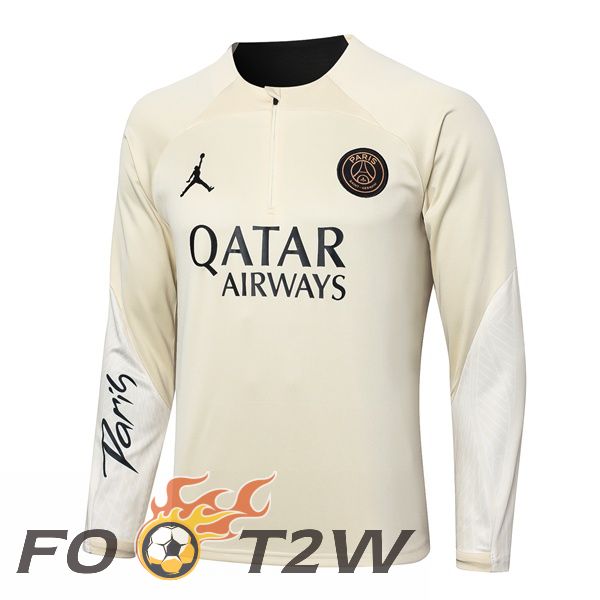 Training Sweatshirt JORDAN Paris PSG Jaune 2024/2025