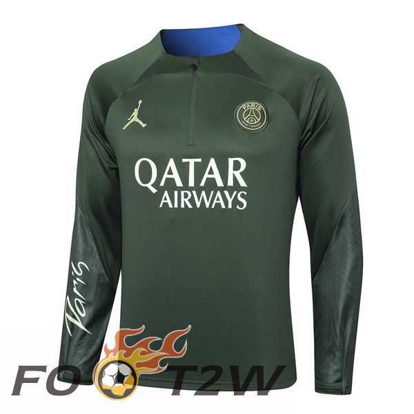 Training Sweatshirt JORDAN Paris PSG Vert 2024/2025