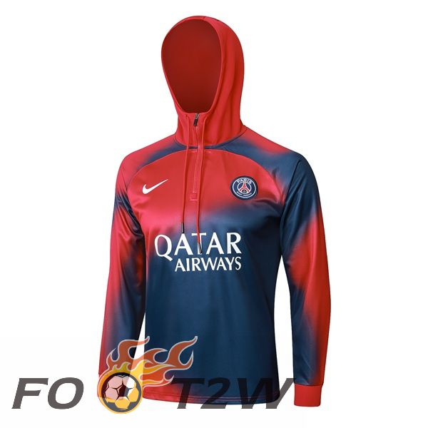 Sweat A Capuche Paris PSG Rouge Bleu 2024/2025