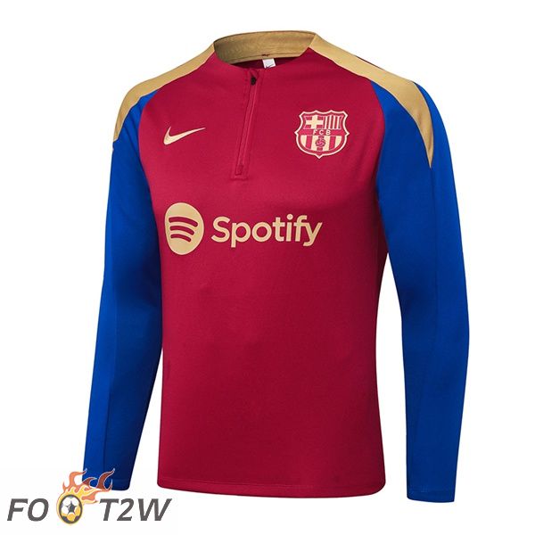 Training Sweatshirt FC Barcelone Bleu Rouge 2024/2025