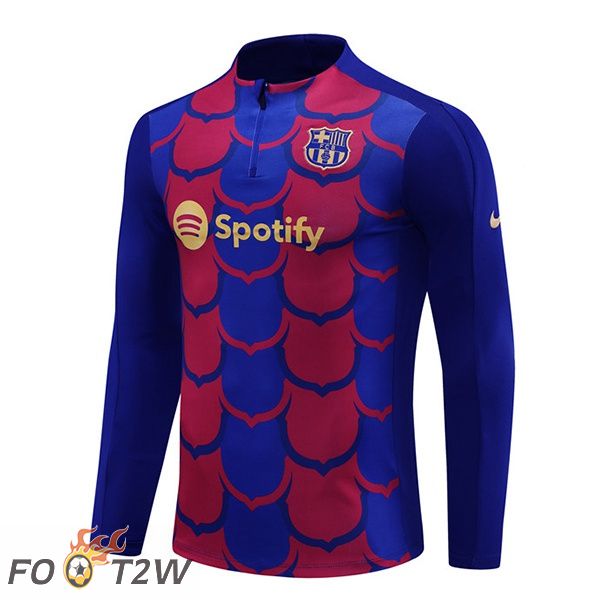 Training Sweatshirt FC Barcelone Bleu Rouge 2024/2025