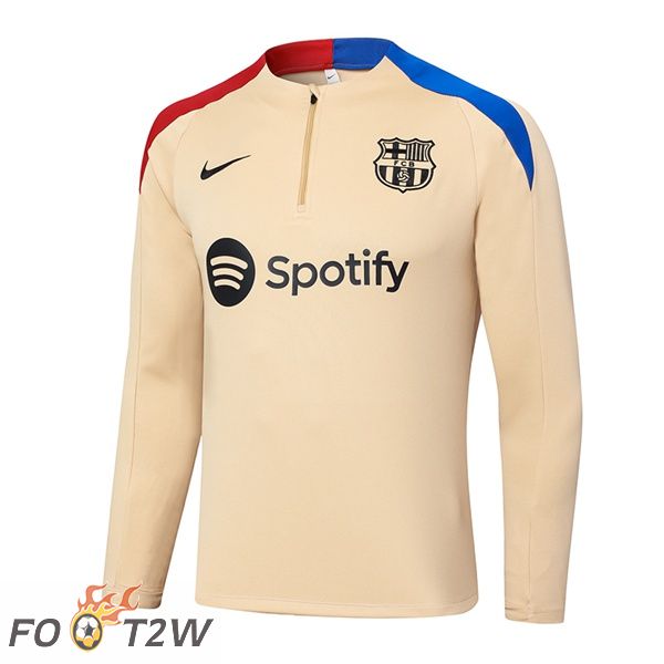 Training Sweatshirt FC Barcelone Jaune 2024/2025