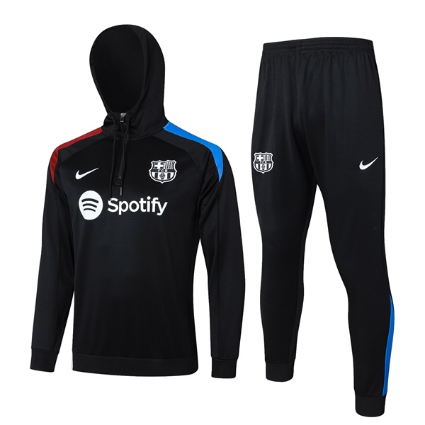 Survetement De Foot - Sweat A Capuche FC Barcelone Noir 2024/2025