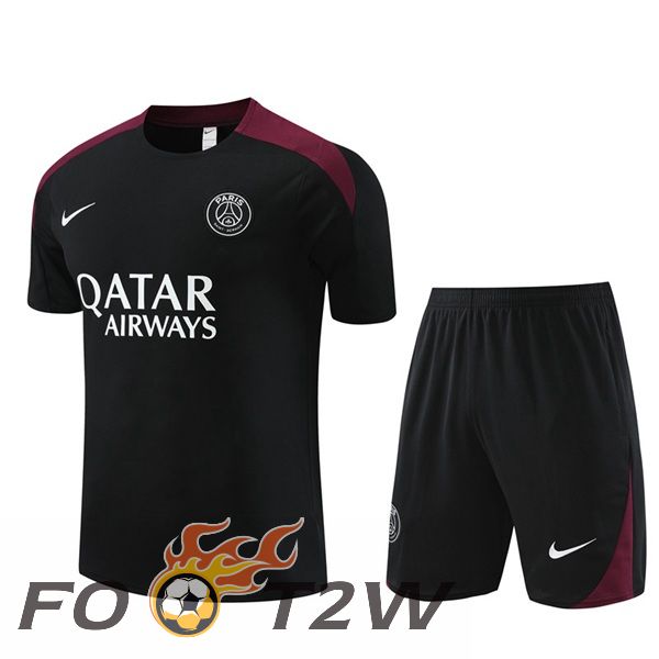 Ensemble Training T-Shirts Paris PSG + Shorts Noir 2024/2025