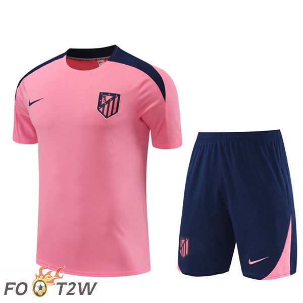 Ensemble Training T-Shirts Atletico Madrid + Shorts Rose 2024/2025