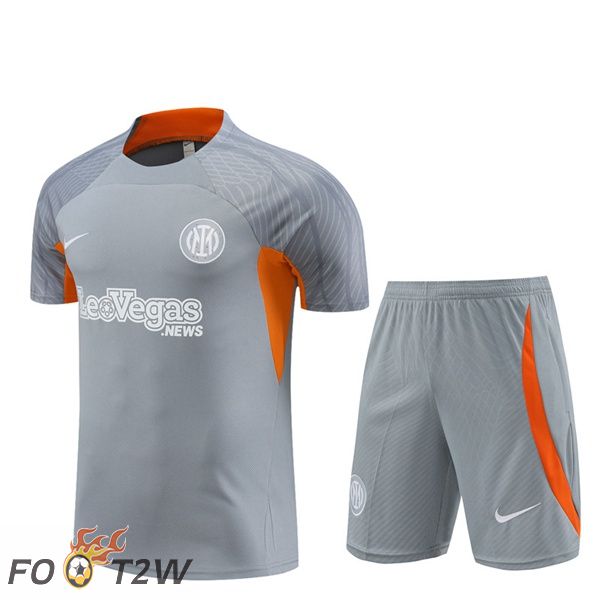 Ensemble Training T-Shirts Inter Milan + Shorts Gris 2024/2025