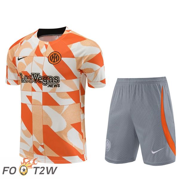 Ensemble Training T-Shirts Inter Milan + Shorts Orange 2024/2025