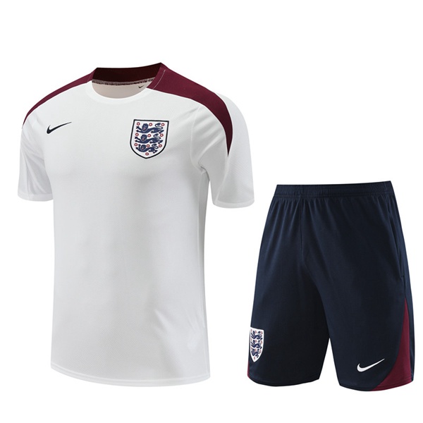 Ensemble Training T-Shirts Angleterre + Shorts Blanc 2024/2025