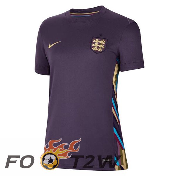 Maillot Equipe Angleterre Femme Exterieur Pourpre 2024/2025