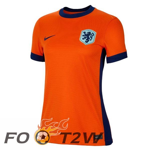 Maillot Equipe Pays-Bas Femme Domicile Orange 2024/2025