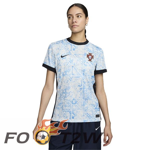 Maillot Equipe Portugal Femme Exterieur Bleu Blanc 2024/2025