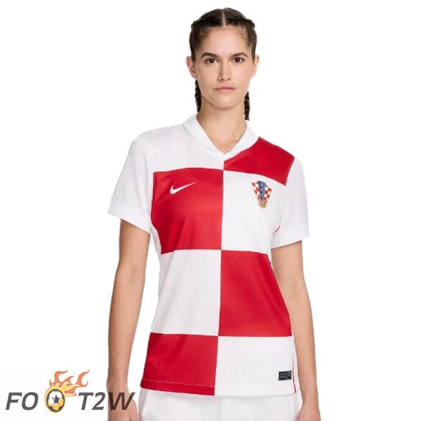 Maillot Equipe De Croatie Femme Domicile Blanc 2024/2025