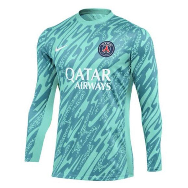 Maillot De Foot Paris PSG Gardien De but Manche longue Bleu 2024/2025