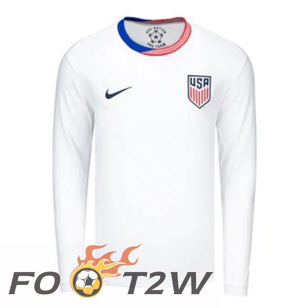 Maillot Equipe Etats-Unis Domicile Manche longue Blanc 2024/2025