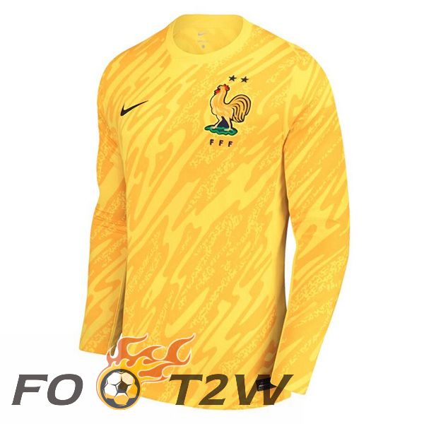 Maillot Equipe France Gardien De but Manche longue Jaune 2024/2025