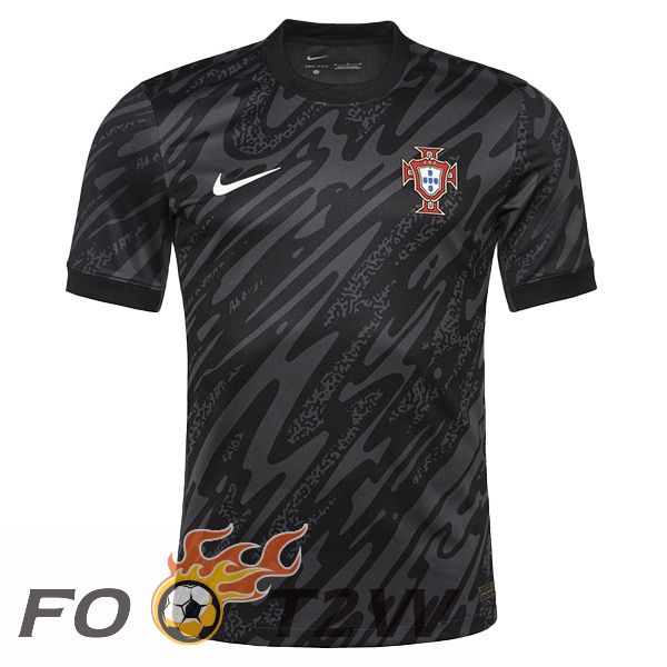 Maillot Equipe Portugal Gardien De but Noir 2024/2025