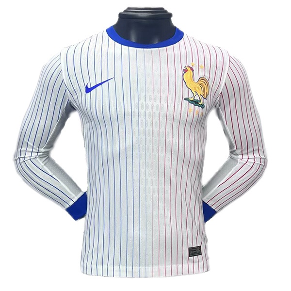 Maillot Equipe De France Exterieur Manche Longue Blanc 2024/2025