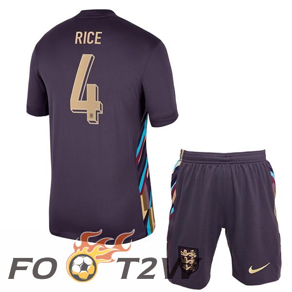 Maillot Equipe Angleterre (Rice 4) Enfant Exterieur Pourpre 2024/2025