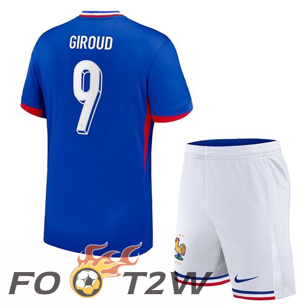 Maillot Equipe France (Giroud 9) Enfant Domicile Bleu 2024/2025