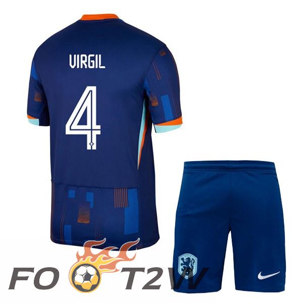 Maillot Equipe Pays-Bas (VIRGIL 4) Enfant Exterieur Bleu Royal 2024/2025