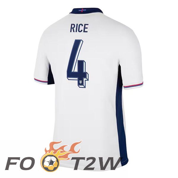 Maillot Equipe Angleterre (Rice 4) Domicile Blanc 2024/2025