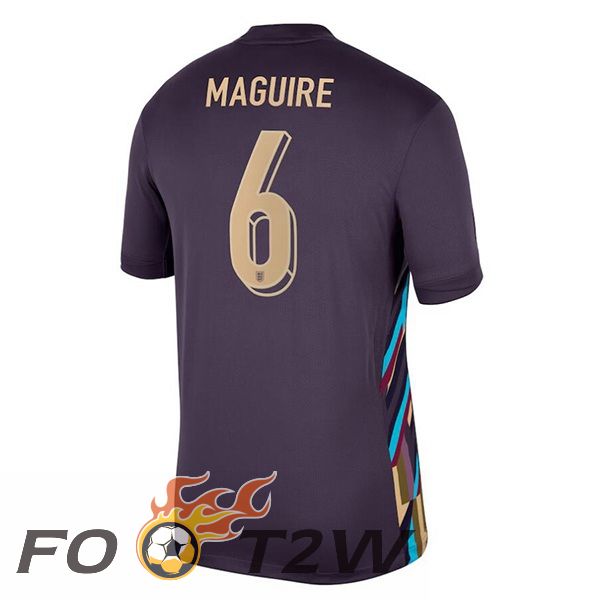 Maillot Equipe Angleterre (Maguire 6) Exterieur Pourpre 2024/2025