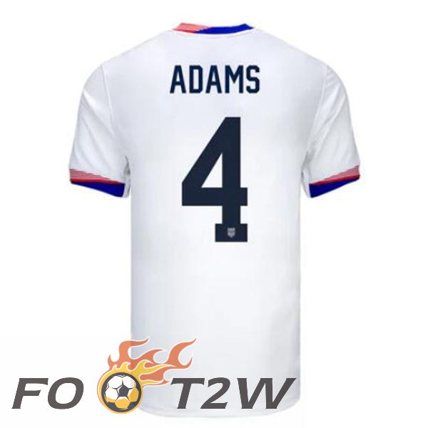 Maillot Equipe Etats-Unis (Adams 4) Domicile Blanc 2024/2025