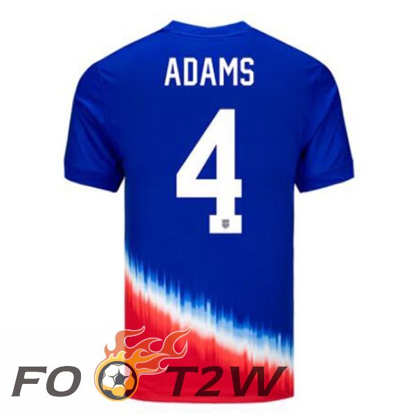 Maillot Equipe Etats-Unis (Adams 4) Exterieur Bleu 2024/2025