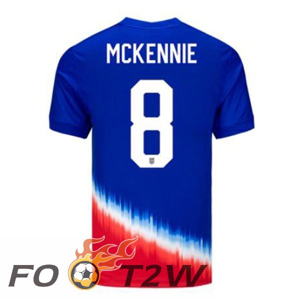 Maillot Equipe Etats-Unis (McKennie 8) Exterieur Bleu 2024/2025