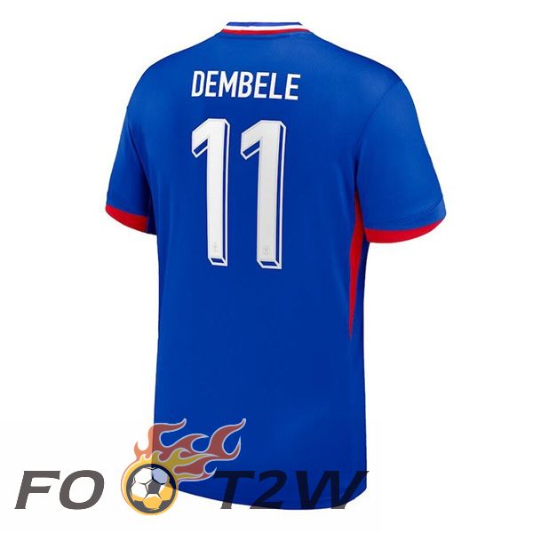 Maillot Equipe France (DEMBELE 11) Domicile Bleu 2024/2025