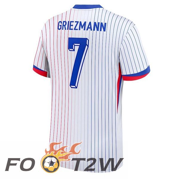 Maillot Equipe France (GRIEZMANN 7) Exterieur Blanc 2024/2025