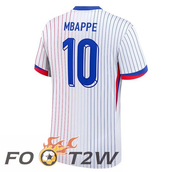 Maillot Equipe France (MBAPPE 10) Exterieur Blanc 2024/2025