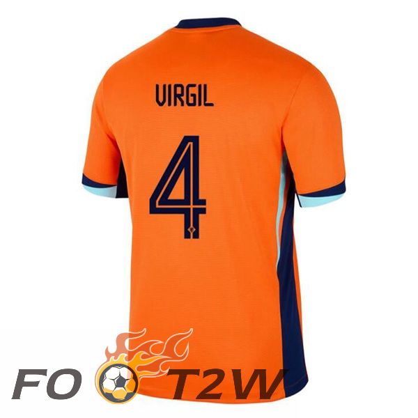 Maillot Equipe Pays-Bas (VIRGIL 4) Domicile Orange 2024/2025