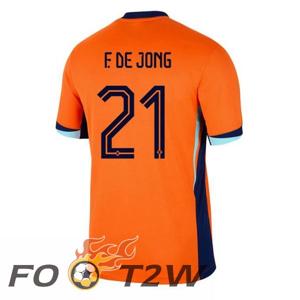 Maillot Equipe Pays-Bas (F. De JONG 21) Domicile Orange 2024/2025