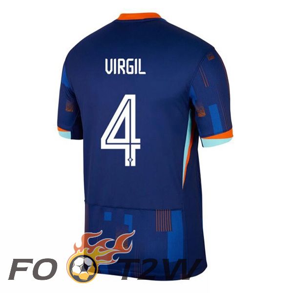 Maillot Equipe Pays-Bas (VIRGIL 4) Exterieur Bleu Royal 2024/2025