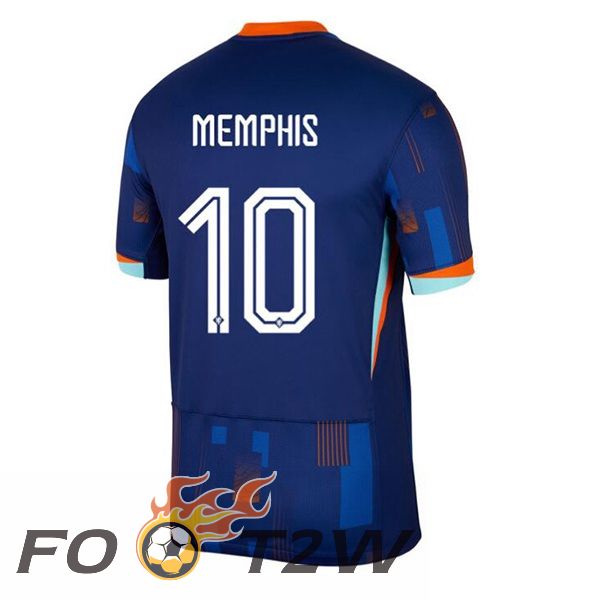 Maillot Equipe Pays-Bas (MEMPHIS 10) Exterieur Bleu Royal 2024/2025