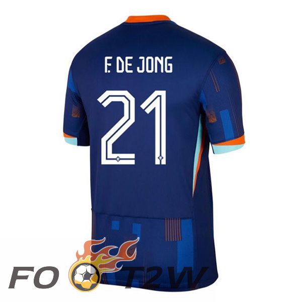 Maillot Equipe Pays-Bas (F. De JONG 21) Exterieur Bleu Royal 2024/2025