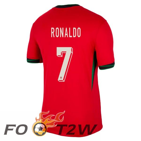 Maillot Equipe Portugal (RONALDO 7) Domicile Rouge 2024/2025