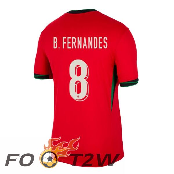 Maillot Equipe Portugal (B. FERNANDES 8) Domicile Rouge 2024/2025