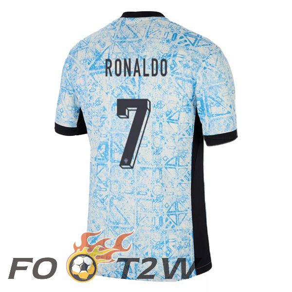 Maillot Equipe Portugal (RONALDO 7) Exterieur Bleu Blanc 2024/2025